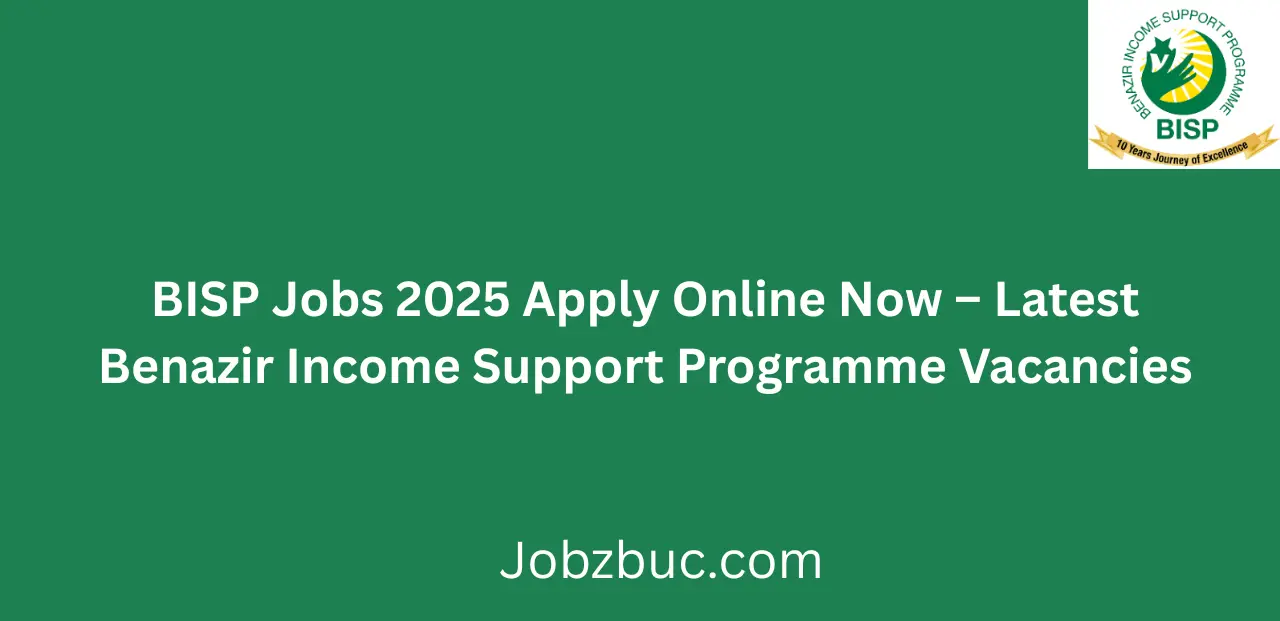 BISP Jobs 2025 Apply Online Now Latest Benazir Income Support Programme Vacancies